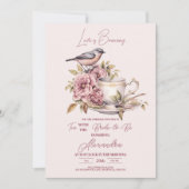 ラブイズブルーイング茶パーティーブライダルシャワー 招待状 (正面)