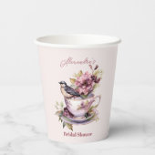 ラブイズブルーイング茶パーティーブライダルシャワー 紙コップ (裏面)