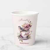 ラブイズブルーイング茶パーティーブライダルシャワー 紙コップ (正面)