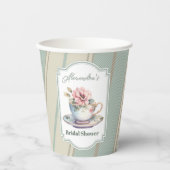 ラブイズブルーイング茶パーティーブライダルシャワー 紙コップ (正面)