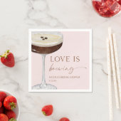 ラブイズブルーエクスプレスソマルティーニブライダルシャワー スタンダードカクテルナプキン (インサイチュ)