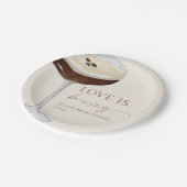 ラブイズブルーエクスプレスソマルティーニブライダルシャワー ペーパープレート (アングル)