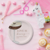 ラブイズブルーエクスプレスソマルティーニブライダルシャワー ペーパープレート (パーティー)