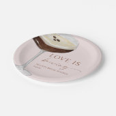 ラブイズブルーエクスプレスソマルティーニブライダルシャワー ペーパープレート (アングル)