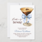 ラブイズブルーボウコーヒーブライダルシャワー 招待状 (正面)