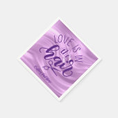 ラブイズヘアビューティシャン美しいショップパーソナライズされた スタンダードカクテルナプキン (角)