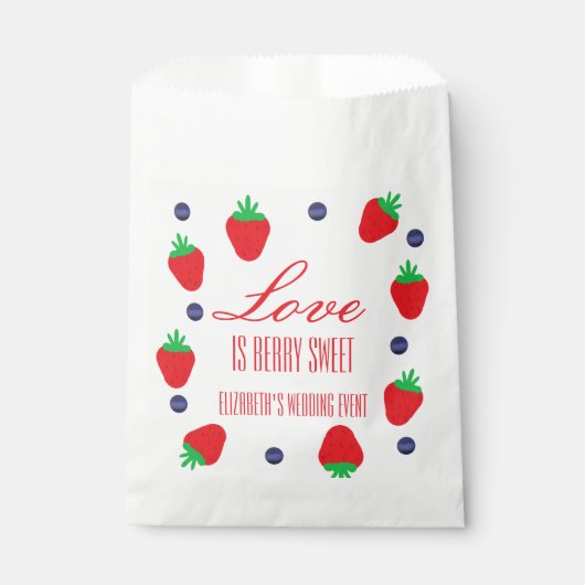 ラブイズベリースイートフルーツブライダルシャワー フェイバーバッグ (正面)