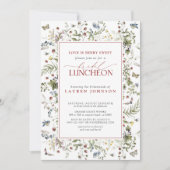 ラブイズベリースウィートエレガントフローラブライダルルンチョン 招待状 (正面)