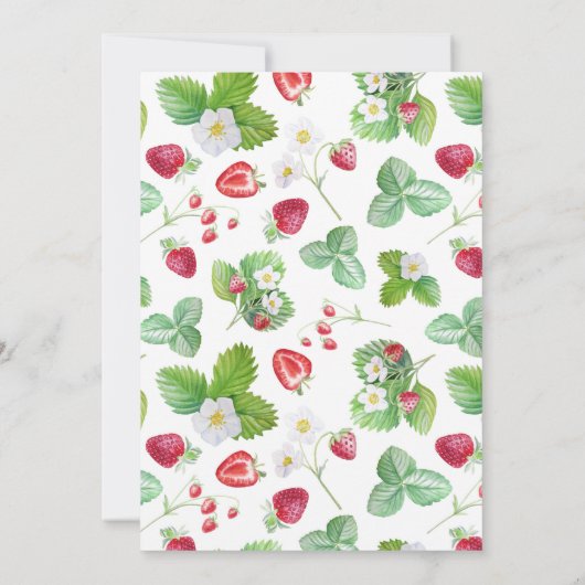 ラブイズベリースウィートブライダルシャワーイチゴ 招待状 (裏面)