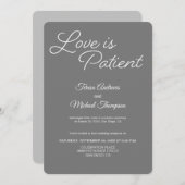ラブイズペイシャント ウェディング レセプション 招待状 (正面/裏面)