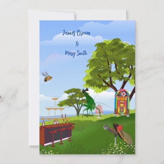 ラブイズメドウセレナーデセミ結婚カダス 招待状 (正面)