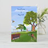 ラブイズメドウセレナーデセミ結婚カダス 招待状 (スタンド正面)