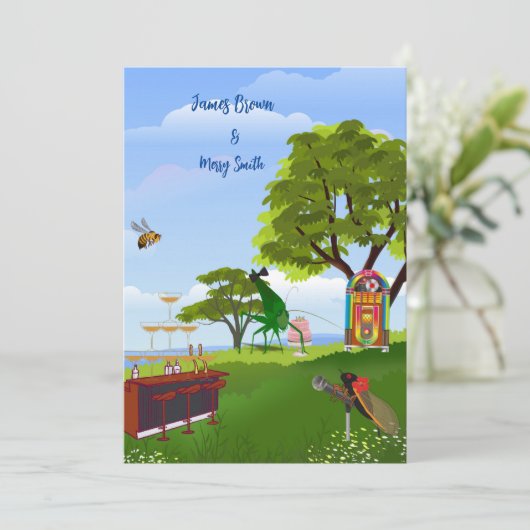 ラブイズメドウセレナーデセミ結婚カダス 招待状 (スタンド正面)