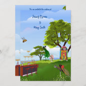 ラブイズメドウセレナーデセミ結婚カダス 招待状 (正面/裏面)