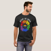 ラブイズラブデイジーLGBTレインボーゲイ Tシャツ (正面フル)