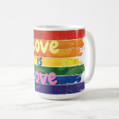 ラブイズラブプライドデザイン コーヒーマグカップ (正面右)