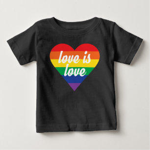 ラブイズラブプライドハートベビーシャツ ベビーTシャツ