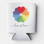 ラブイズラブプライドレインボーハート 缶クーラー (正面)