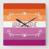 ラブイズラブプライド月壁時計 スクエア壁時計 (正面)