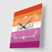 ラブイズラブプライド月壁時計 スクエア壁時計 (傾斜)