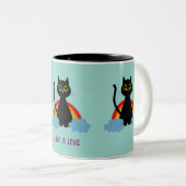 ラブイズラブプライド猫マグカップ ツートーンマグカップ (正面右)