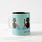 ラブイズラブプライド猫マグカップ ツートーンマグカップ (正面左)