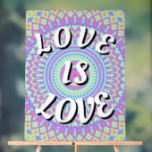 ラブイズラブプライド電話リングや輪スタンド アクリルサイン (ニュートラル)