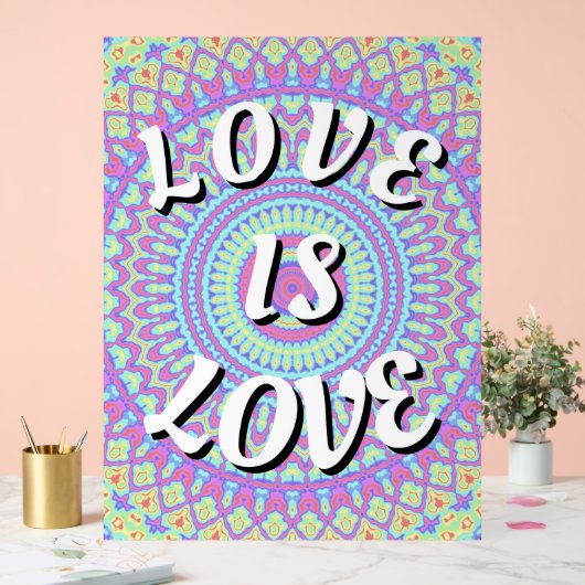 ラブイズラブプライド電話リングや輪スタンド アクリルサイン (ウェディング)