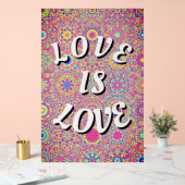 ラブイズラブプライド電話リングや輪スタンド アクリルサイン (ウェディング)