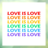 ラブイズラブレインボーカラーゲイLGBTプライド ウィンドウサイン (シート3)