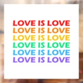 ラブイズラブレインボーカラーゲイLGBTプライド ウィンドウサイン (シート2)