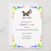 ラブイズラブレインボーテーマブライダルシャワー 招待状 (正面)