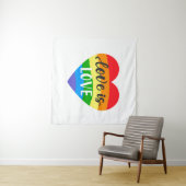 ラブイズラブレインボーハート タペストリー (インサイチュ(横))