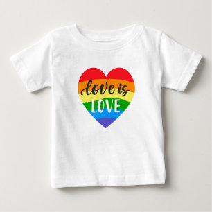ラブイズラブレインボーハート ベビーTシャツ
