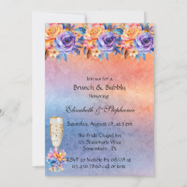 ラブイズラブレインボーフローラブランチ&バブリー 招待状