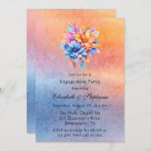 ラブイズラブレインボーフローラ婚約パーティ 招待状 (正面/裏面)