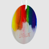 ラブイズラブレインボープライドLBGQT オーナメント (正面)