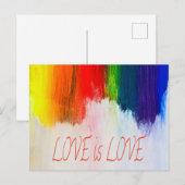 ラブイズラブレインボープライドLBGQT ポストカード (正面/裏面)
