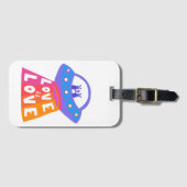 ラブイズラブ宇宙エイリアンカラフル虹 ラゲッジタグ (正面横)