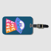 ラブイズラブ宇宙エイリアンカラフル虹 ラゲッジタグ (正面横)