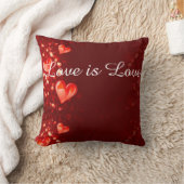 ラブイズラブ赤いハートプリント枕 クッション (ブランケット)