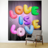 ラブイズラブ3Dレインボープライドタペストリー タペストリー (インサイチュ)
