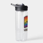 ラブイズラブ – かわいいレインボーデザイン ウォーターボトル (右面)