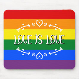 ラブイズラブ レインボー LGBTQプライドマンス マウスパッド