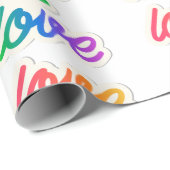 ラブイズラブLGBTラッピング紙 – レインボープライド ラッピングペーパー (ロールコーナー)