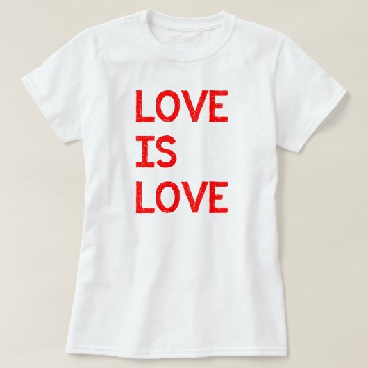 ラブイズラブLGBTQプライド Tシャツ (デザイン正面)