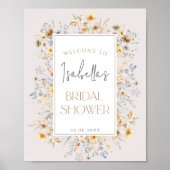 ラブイズワイルドフラワーモダンブライダルシャワー ポスター (正面)