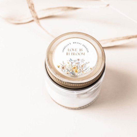 ラブイズワイルドフラワー開花ブライダルシャワー ラウンドシール