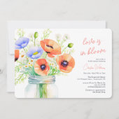 ラブイズワイルドフラワー開花ブライダルシャワー 招待状 (正面)