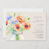 ラブイズワイルドフラワー開花ブライダルシャワー 招待状 (正面)